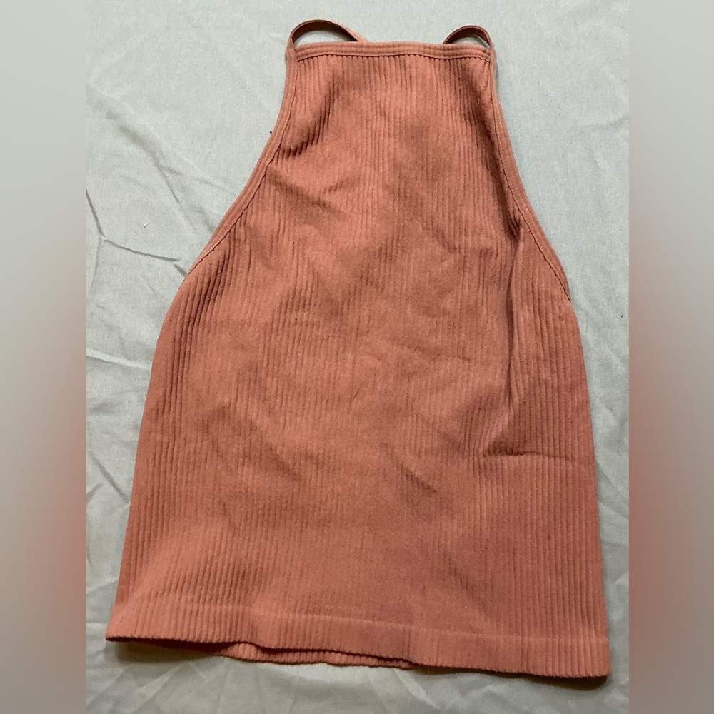 By Together Rust Ribbed Crop Top